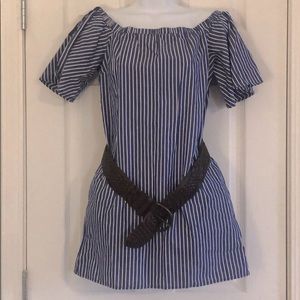 Blue/white stripped dress
